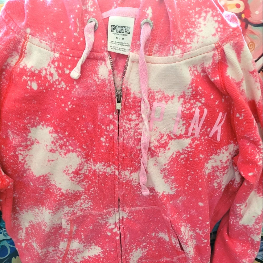 Victoria's secret pink pink coodie tie a dye